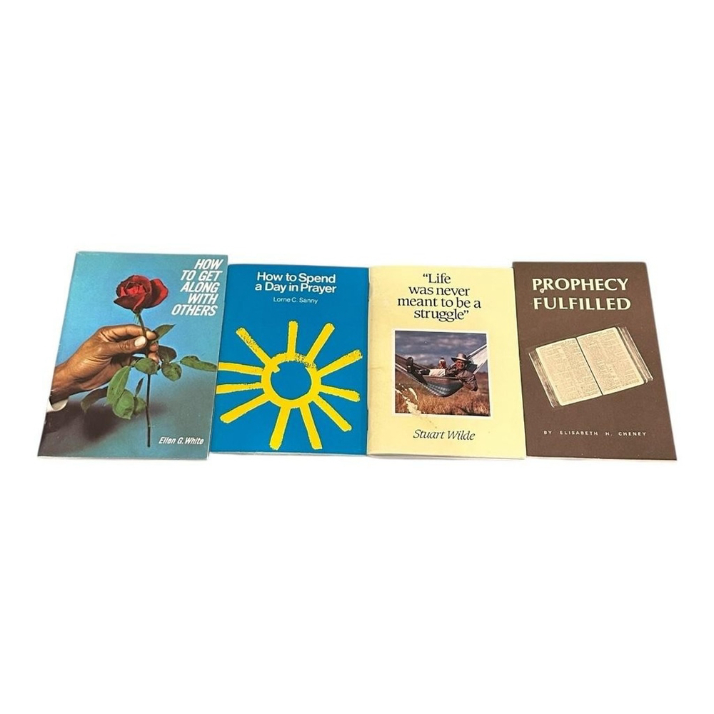 Vintage Christian Pamphlet Booklet Lot 4 Ellen G White Stuart Wilde Prayer